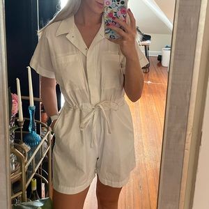 White utility style Romper H&M